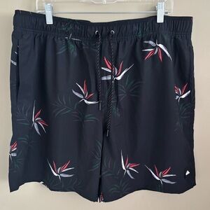 Quiksilver Black and Red Swim Shorts NWT
